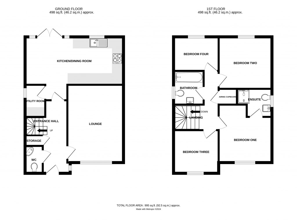 Floorplans For Hopkins Cross, Ledbury, Herefordshire