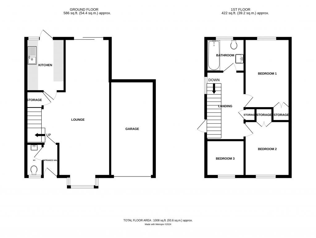 Floorplans For Shepherds Close, Ledbury, Herefordshire