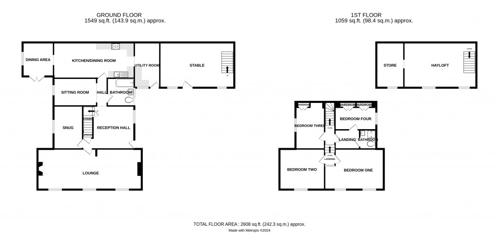 Floorplans For Fromes Hill, Ledbury, Herefordshire