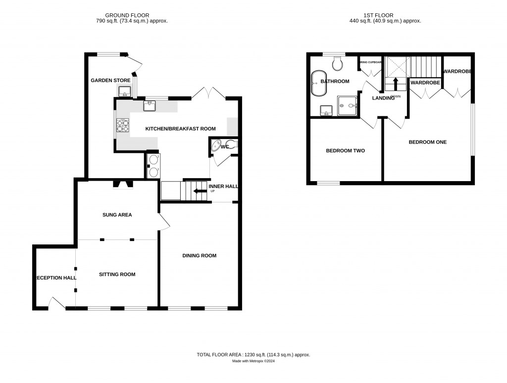 Floorplans For Bosbury, Ledbury, Herefordshire