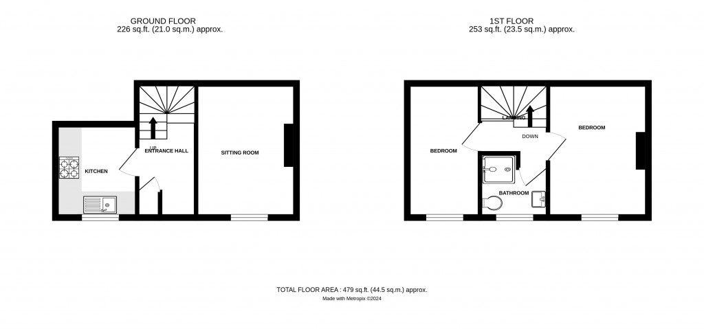 Floorplans For Worcester Road, Ledbury, Herefordshire