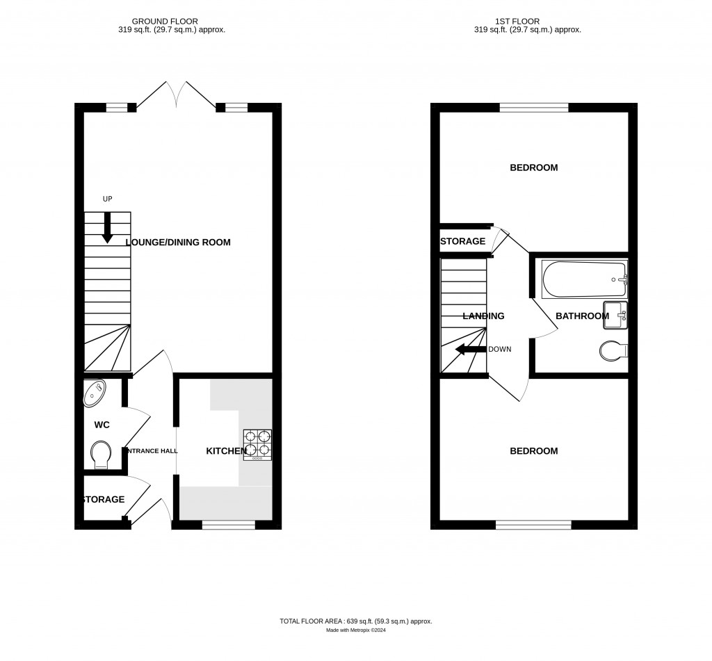 Floorplans For Kipling Road, Ledbury, Herefordshire