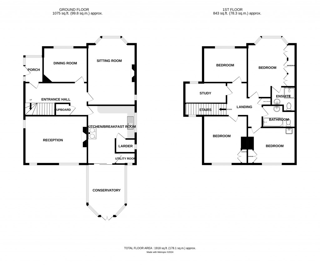 Floorplans For Three Elms Road, Hereford