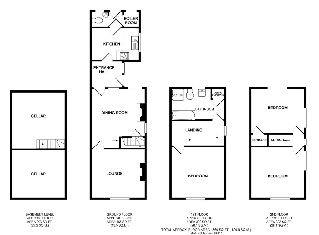 Floorplans For The Homend, Ledbury, Herefordshire