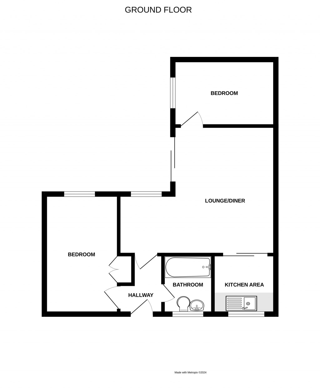 Floorplans For Queens Court, Ledbury, Herefordshire