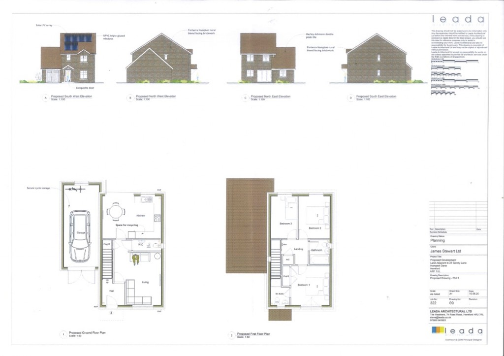 Floorplans For Gorsty Lane, Hereford, Herefordshire