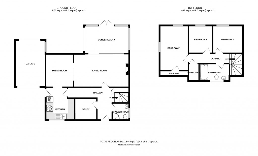 Floorplans For Bridgford Close, Hereford