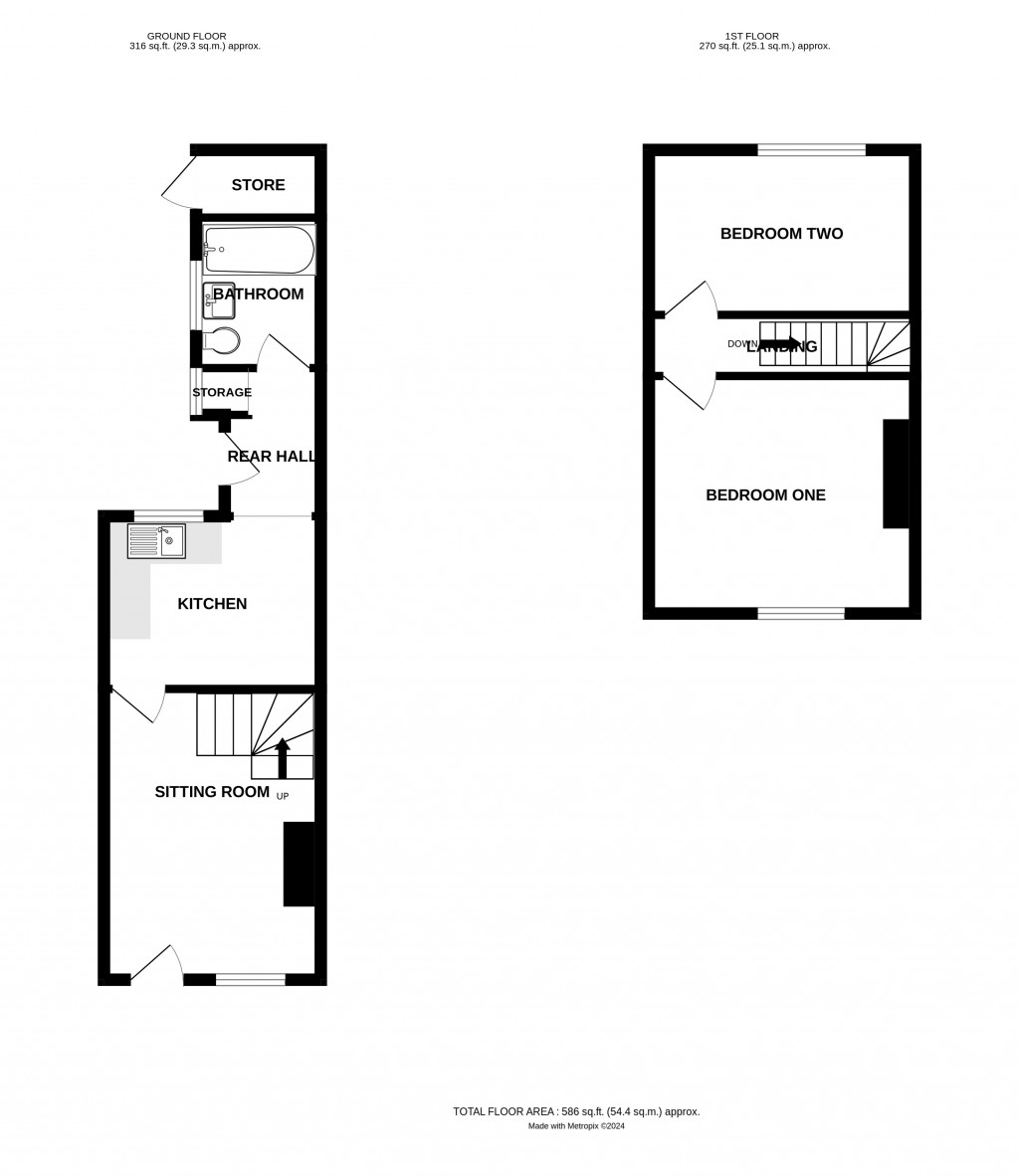 Floorplans For Bridge Street, Ledbury, Herefordshire