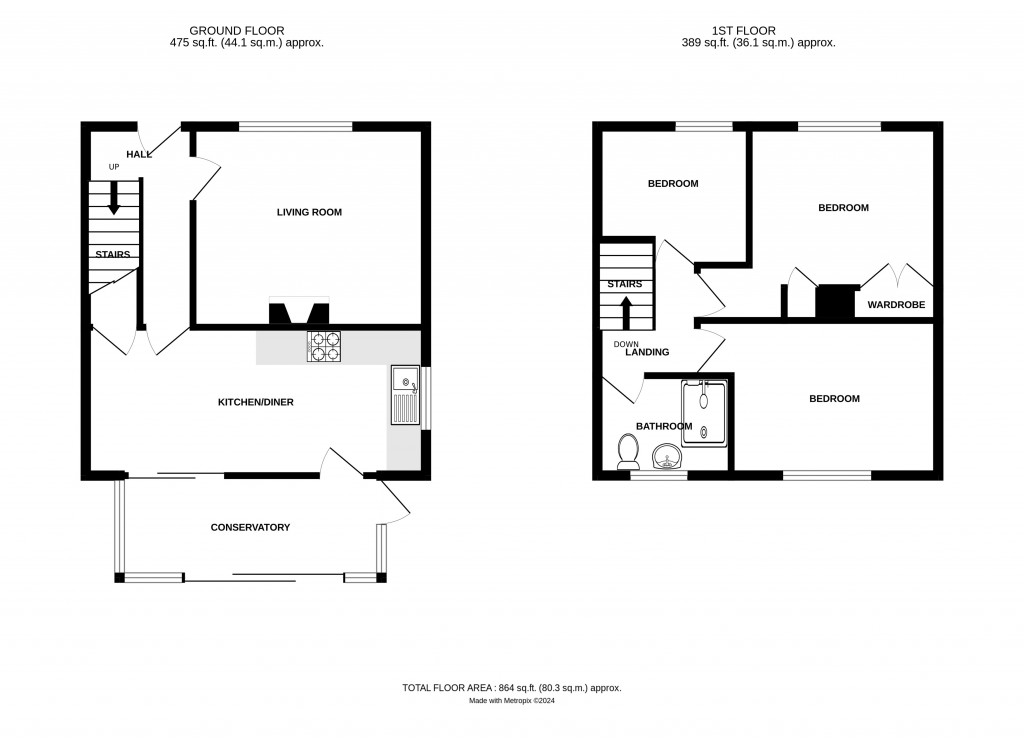 Floorplans For Ethelstan Crescent, Hereford