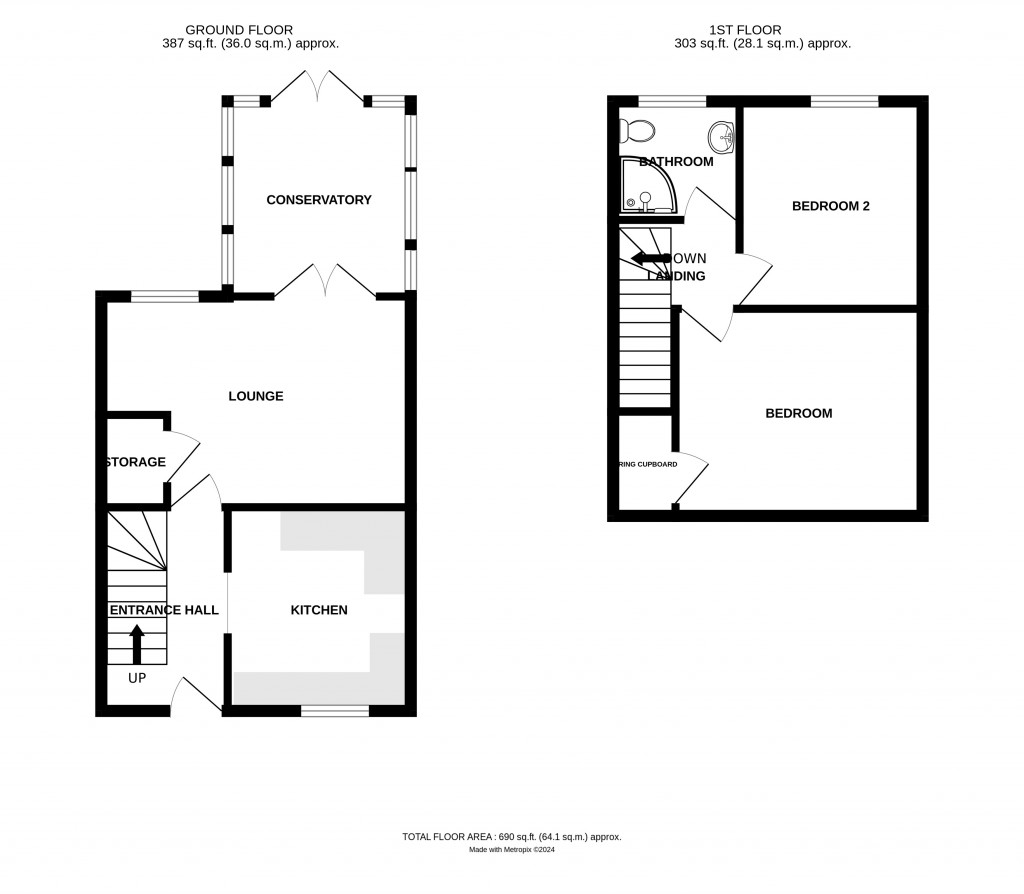 Floorplans For Prince Rupert Road, Ledbury, Herefordshire