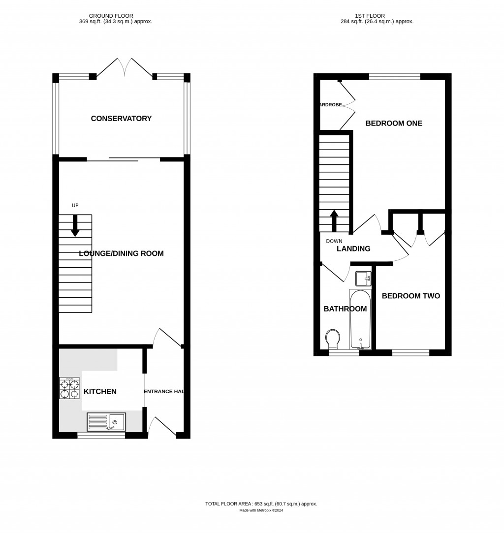 Floorplans For Northdown Close, Ledbury, Herefordshire