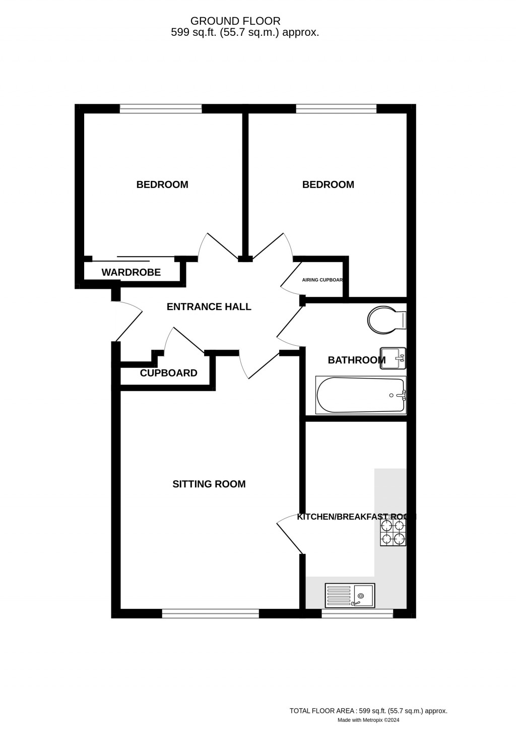 Floorplans For Bramley Close, Ledbury, Herefordshire