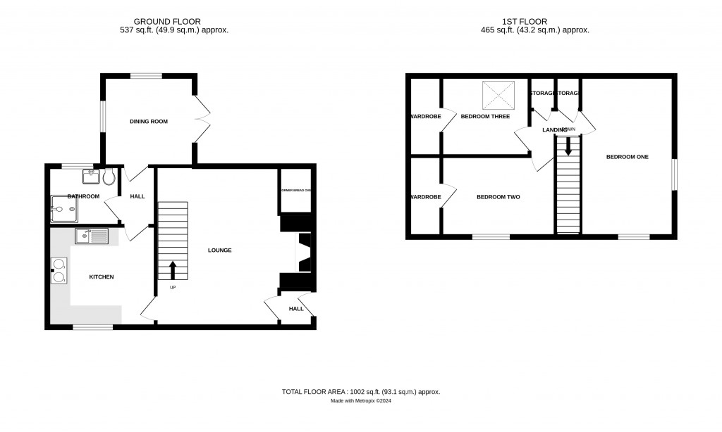 Floorplans For Ashperton, Ledbury, Herefordshire