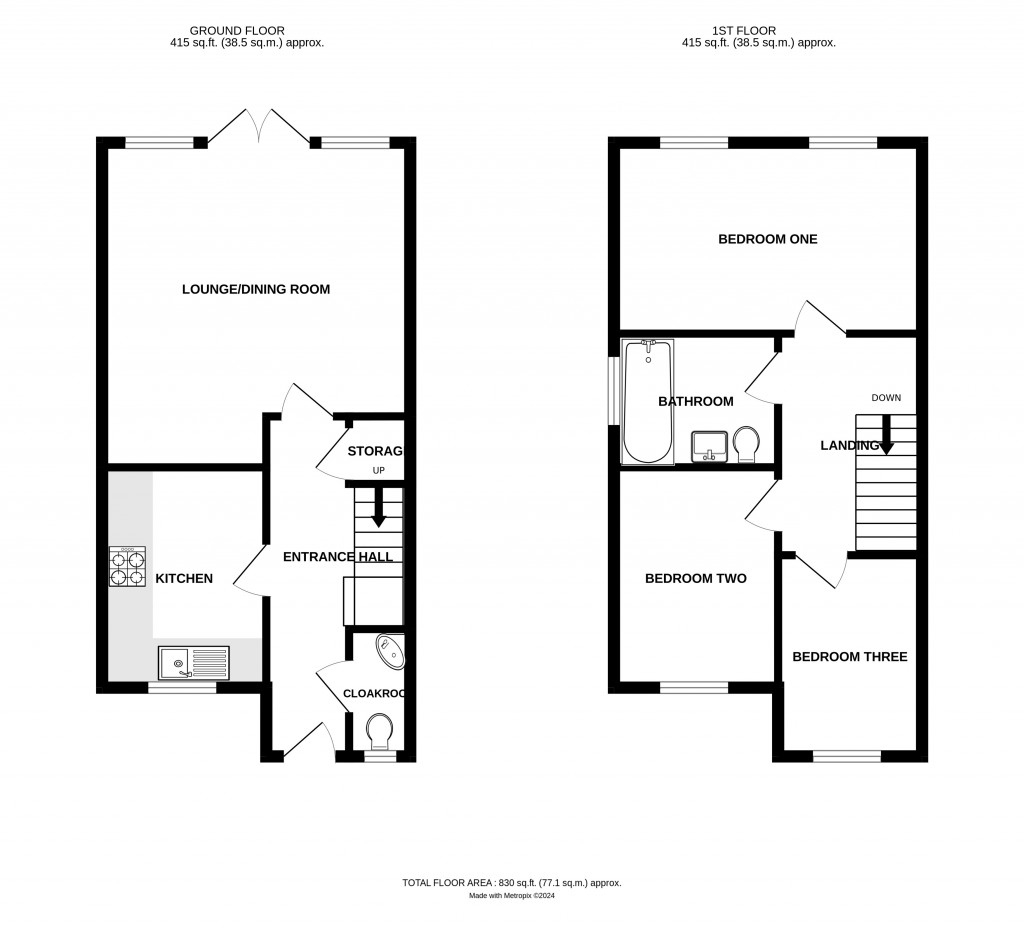 Floorplans For High View Row, Ledbury