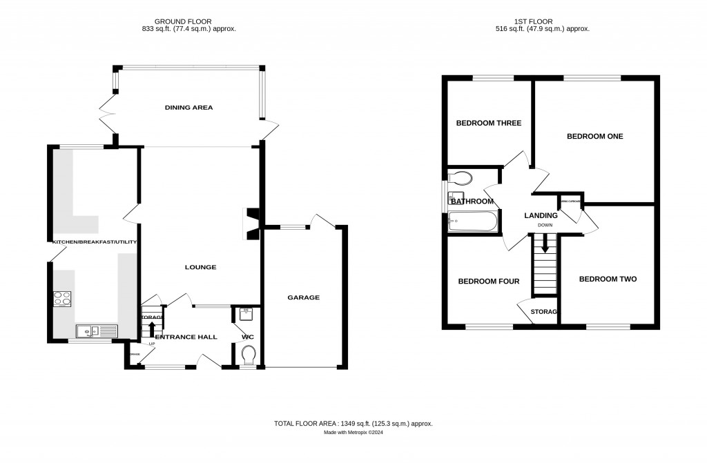 Floorplans For Traherne Close, Ledbury, Herefordshire