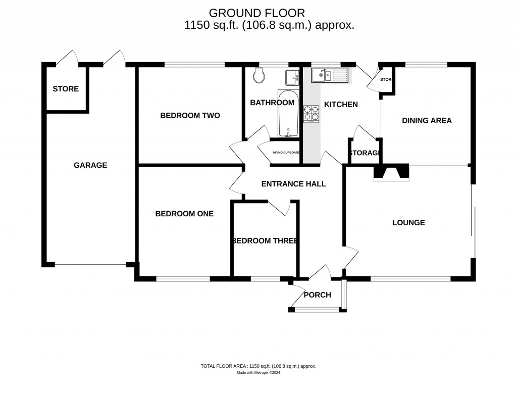 Floorplans For Knapp Close, Ledbury, Herefordshire