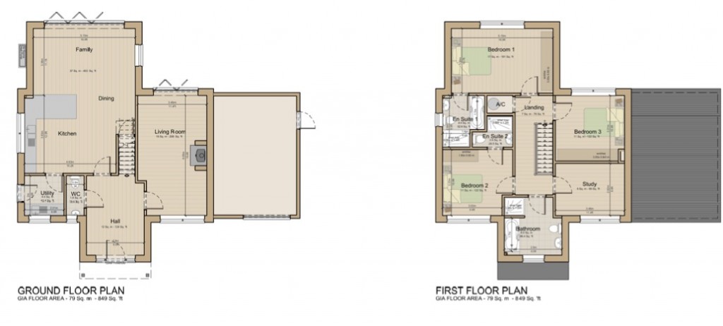 Floorplans For Church Road, Allensmore