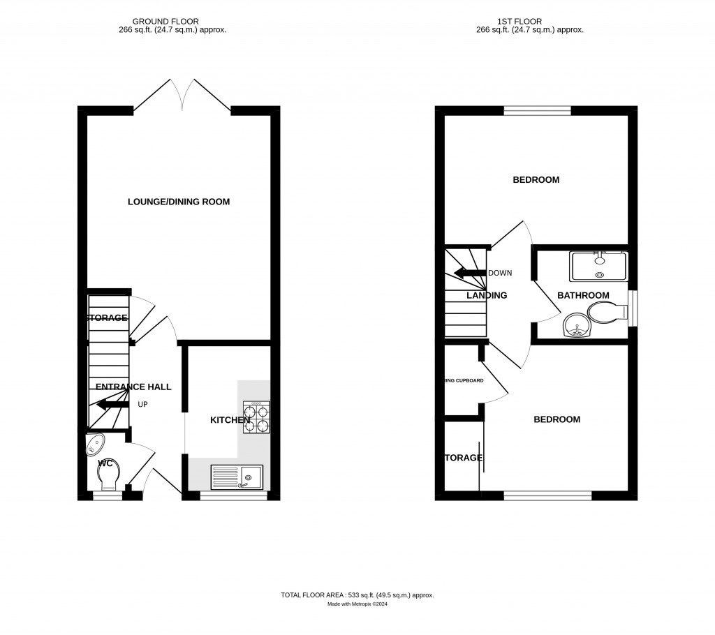 Floorplans For Hasnett Road, Ledbury, Herefordshire